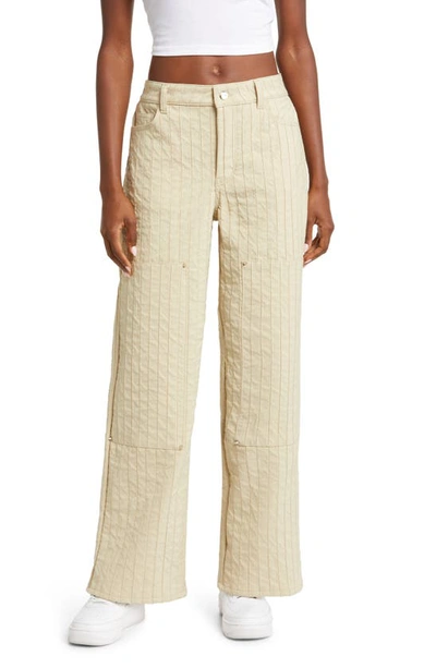 Shop Kkco Thorned Relaxed Fit Quilted Pants In Juniper Moss