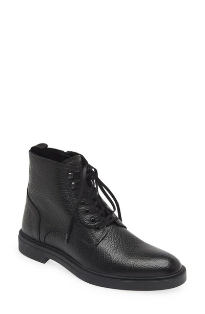 Shop Hugo Boss Zip Derby Boot In Black