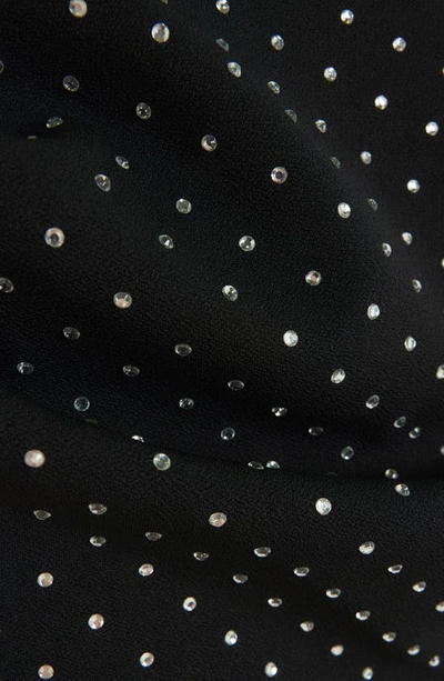 Shop River Island Crystal Embellished Strapless Midi Dress In Black