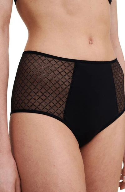 Chantelle Lingerie Norah Chic High Waist Full Briefs In Black