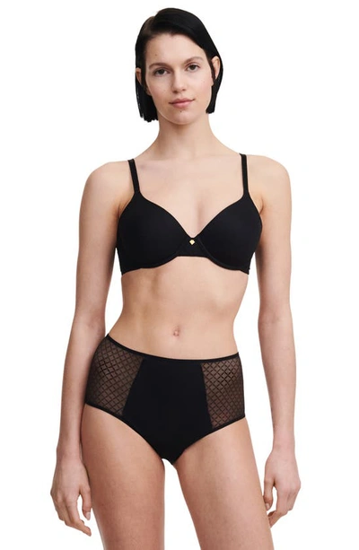 Chantelle Lingerie Norah Chic High Waist Full Briefs In Black