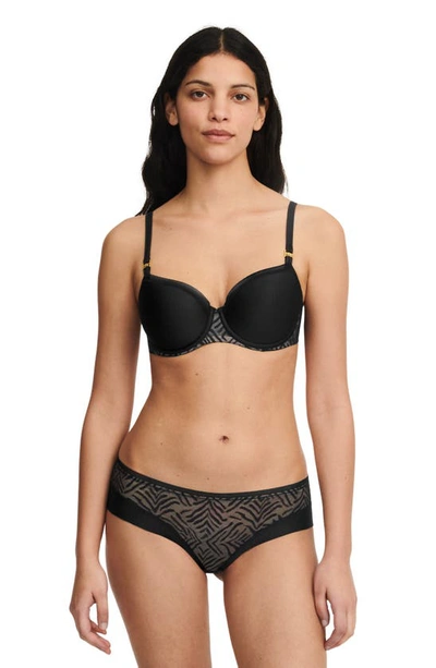 Chantelle Lingerie Graphic Allure Underwire Demi T-shirt Bra In Black