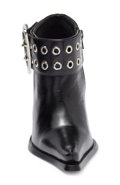 Shop Jeffrey Campbell Elite Pointed Toe Bootie In Black Silver