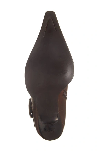 Shop Jeffrey Campbell Elite Pointed Toe Bootie In Brown Distressed Silver