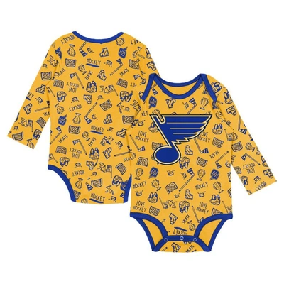 Shop Outerstuff Infant Gold St. Louis Blues Dynamic Defender Long Sleeve Bodysuit