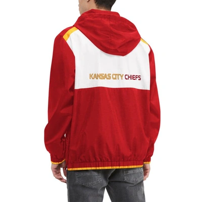 Shop Tommy Hilfiger Red/white Kansas City Chiefs Carter Half-zip Hooded Top
