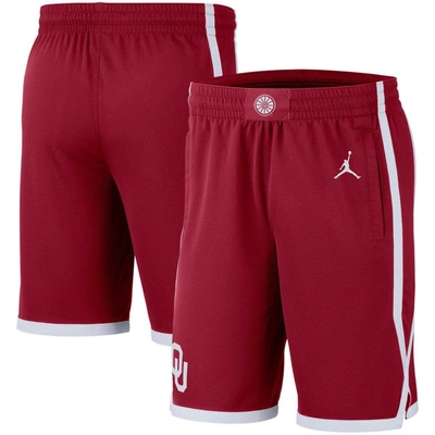 Shop Jordan Brand Crimson Oklahoma Sooners Replica Team Basketball Shorts