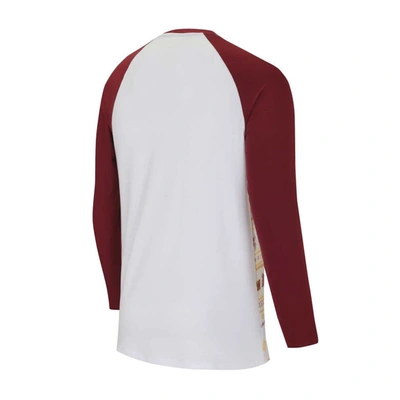 Shop Concepts Sport White/burgundy Washington Commanders Tinsel Raglan Long Sleeve T-shirt & Pants Sleep