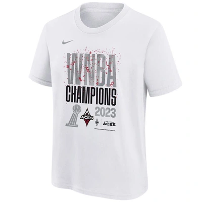 Shop Nba Youth Nike White Las Vegas Aces 2023 W Finals Champions Authentic Parade T-shirt