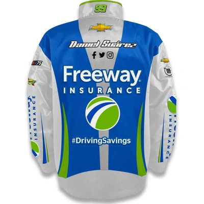 Shop Trackhouse Racing Team Collection Black Daniel Suarez Freeway Insurance Nylon Uniform Full-snap Jac
