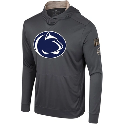 Shop Colosseum Charcoal Penn State Nittany Lions Oht Military Appreciation Long Sleeve Hoodie T-shirt