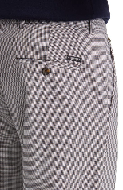 Shop Scotch & Soda Irving Slim Tapered Leg Flat Front Micropattern Stretch Chinos In Ecru Night Houndstooth