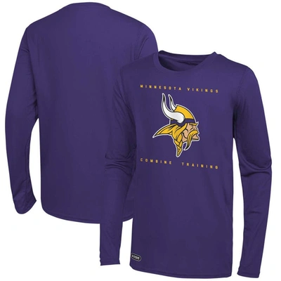 Shop Outerstuff Purple Minnesota Vikings Side Drill Long Sleeve T-shirt