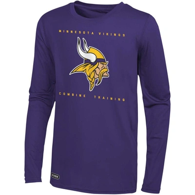 Shop Outerstuff Purple Minnesota Vikings Side Drill Long Sleeve T-shirt