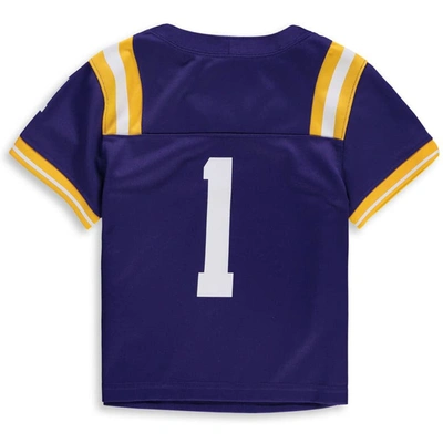 Shop Nike Toddler  #1 Purple Lsu Tigers Team Replica Football Jersey