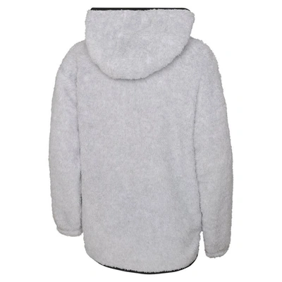 Shop Outerstuff Girls Youth Heather Gray Pittsburgh Penguins Ultimate Teddy Fleece Pullover Hoodie
