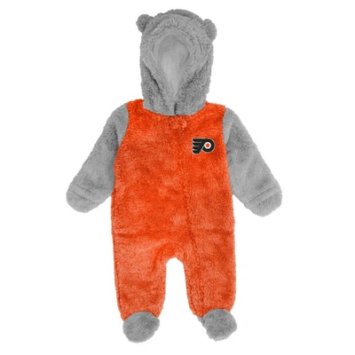 Shop Outerstuff Newborn & Infant Orange Philadelphia Flyers Game Nap Teddy Fleece Bunting Full-zip Sleeper
