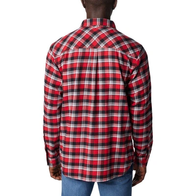 Shop Columbia Red Wisconsin Badgers Flare Gun Flannel Long Sleeve Shirt