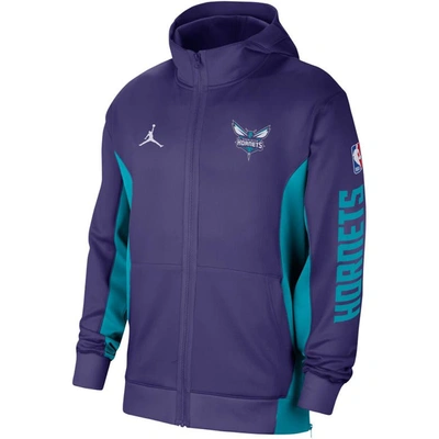 Shop Jordan Brand Purple Charlotte Hornets 2023/24 Authentic Showtime Full-zip Hoodie