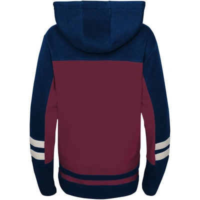 Shop Outerstuff Preschool Burgundy Colorado Avalanche Ageless Revisited Lace-up V-neck Pullover Hoodie