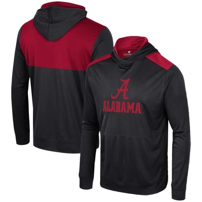 Shop Colosseum Black Alabama Crimson Tide Warm Up Long Sleeve Hoodie T-shirt