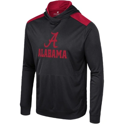 Shop Colosseum Black Alabama Crimson Tide Warm Up Long Sleeve Hoodie T-shirt