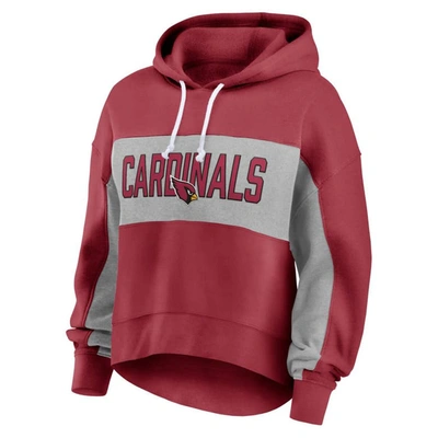 Fanatics Branded  Cardinal Arizona Cardinals Filled Stat Sheet Pullover Hoodie In Cardinal
