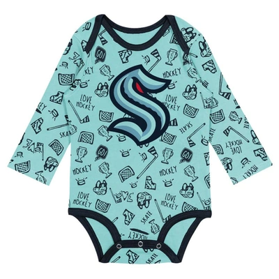 Shop Outerstuff Infant Light Blue Seattle Kraken Dynamic Defender Long Sleeve Bodysuit