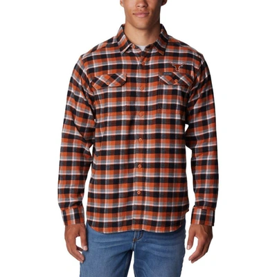 Shop Columbia Burnt Orange Texas Longhorns Flare Gun Flannel Long Sleeve Shirt