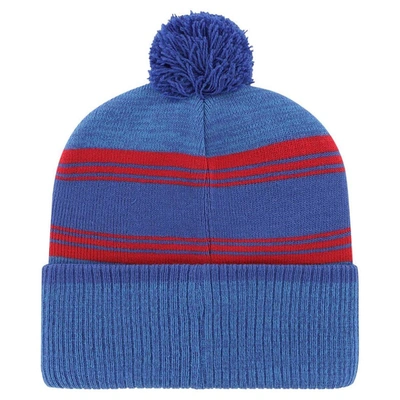 Shop 47 ' Royal New York Giants Fadeout Cuffed Knit Hat With Pom