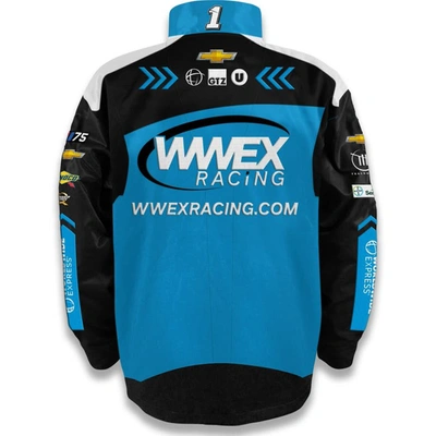 Shop Trackhouse Racing Team Collection Black Ross Chastain Wwex Nylon Uniform Full-snap Jacket