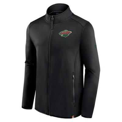 Shop Fanatics Branded  Black Minnesota Wild Authentic Pro Full-zip Jacket