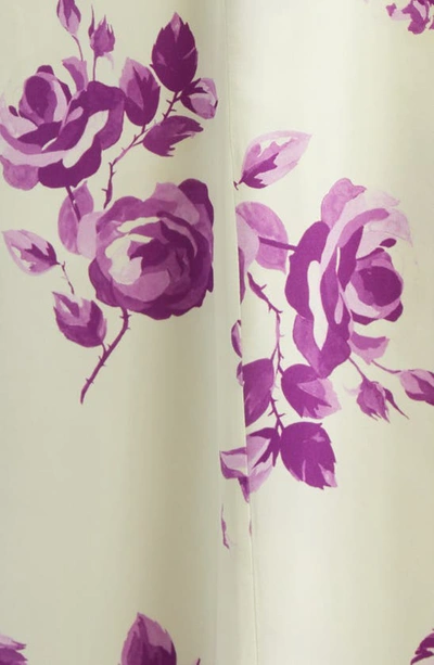 Shop Jil Sander Ombré Rose Print Charmeuse Slipdress In Prism Violet