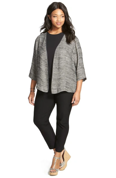 Eileen Fisher Stretch Crepe Slim Ankle Pants In Black