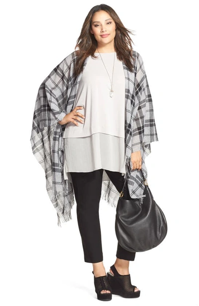 Eileen Fisher Stretch Crepe Slim Ankle Pants In Black