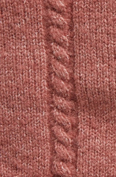 Shop Treasure & Bond Cable Knit Gloves In Pink Peach
