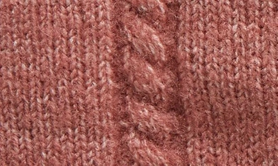 Shop Treasure & Bond Cable Knit Gloves In Pink Peach