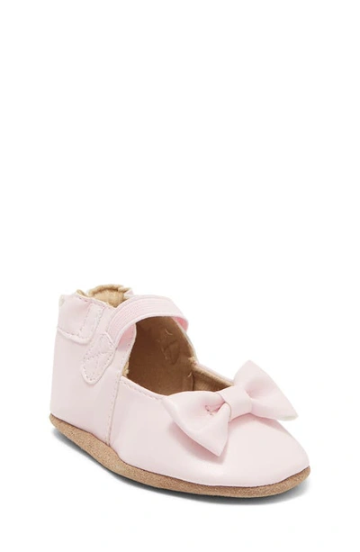 Shop Robeez Kids' Fancy Bow Soft Soles Mary Jane In Light Pink