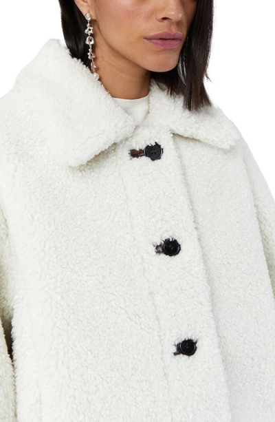 Shop Apparis Charlie Reversible Faux Shearling Coat In Ivory