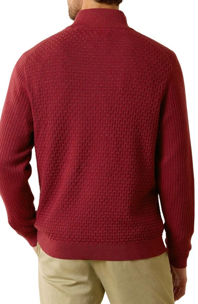 Shop Tommy Bahama Sandbar Textured Henley Sweater In Rhumba