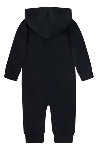 Shop Nike Hooded French Terry Romper In Black