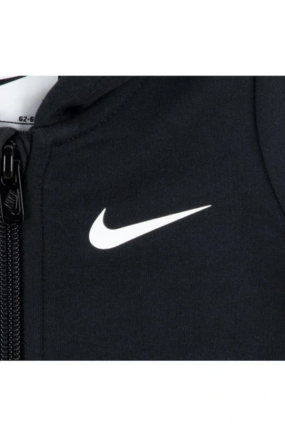 Shop Nike Hooded French Terry Romper In Black