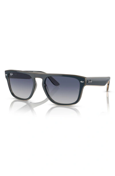 Ray Ban 57mm Gradient Square Sunglasses In Grey Gradient