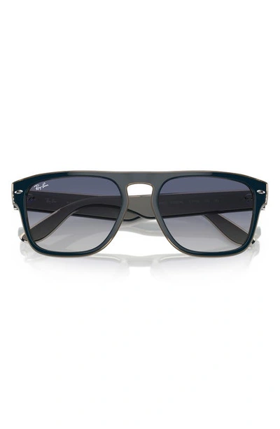Ray Ban 57mm Gradient Square Sunglasses In Grey Gradient
