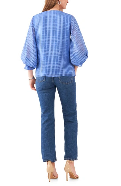 Vince Camuto Printed Puff Sleeve Top In Oceanside