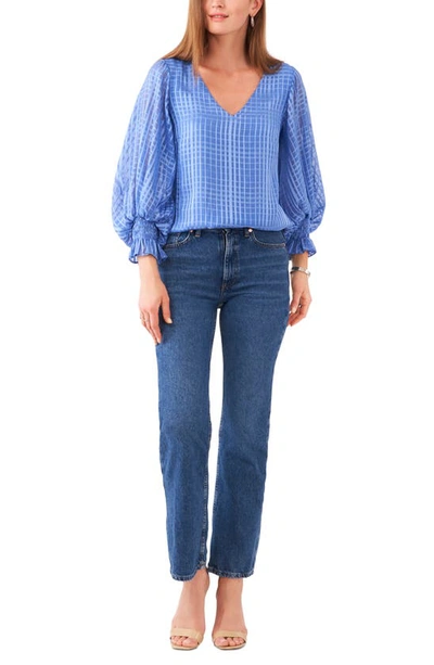 Vince Camuto Printed Puff Sleeve Top In Oceanside