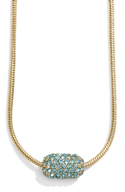 Shop Baublebar Crystal Pendant Necklace In Aquamarine