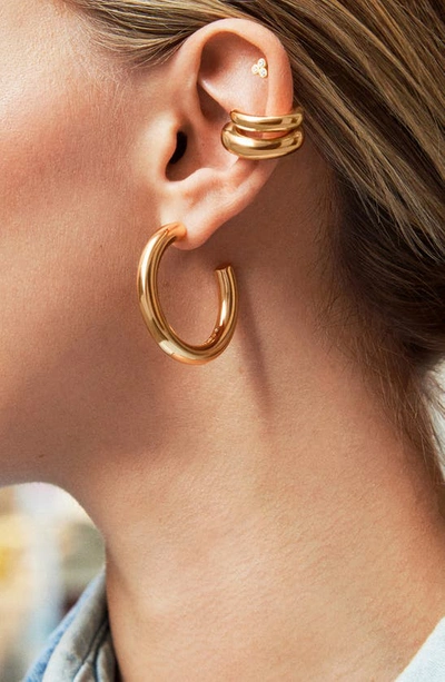 Shop Baublebar Dalilah Medium Hoop Earrings In Gold