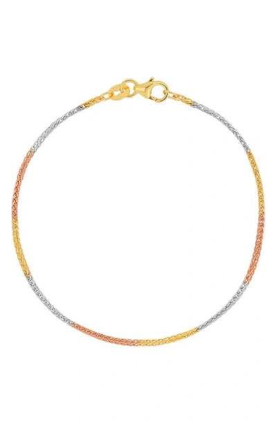 Shop Bony Levy Blg 14k Gold Multicolor Chain Bracelet In 14k White Yellow Rose Gold