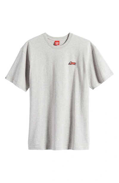 Shop Icecream Basic Chest Logo Cotton T-shirt In Heather Grey